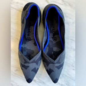 Rothy's Retired Camouflage Pointed Narrow Toe Black Flat 9 Excellent Condition